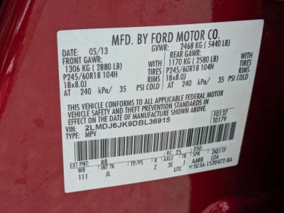 2013 Lincoln MKX 4dr Wgn 3.7L V6 FWD