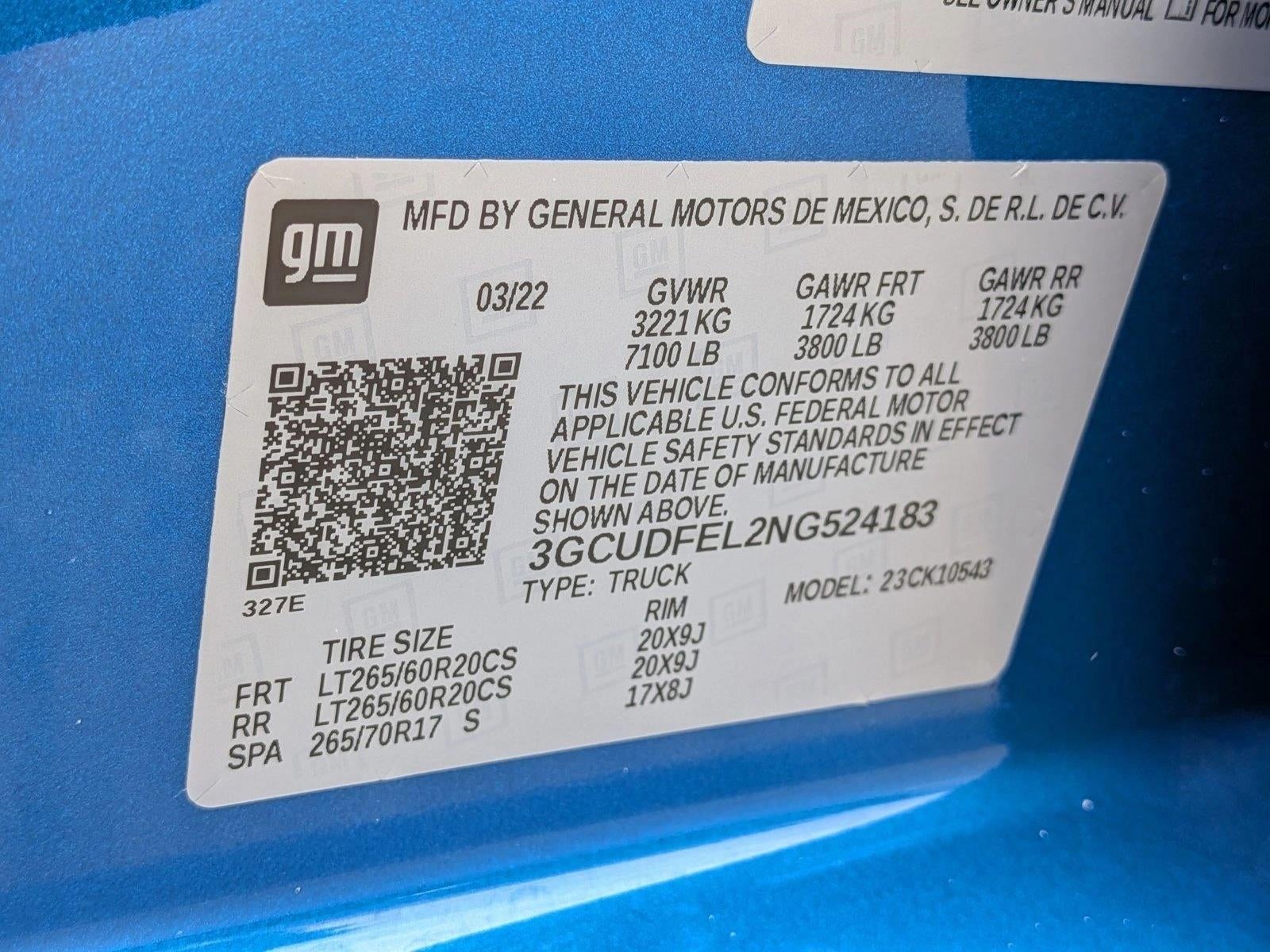 2022 Chevrolet Silverado 1500 Crew Cab Short Box 4-Wheel Drive LT Trail Boss