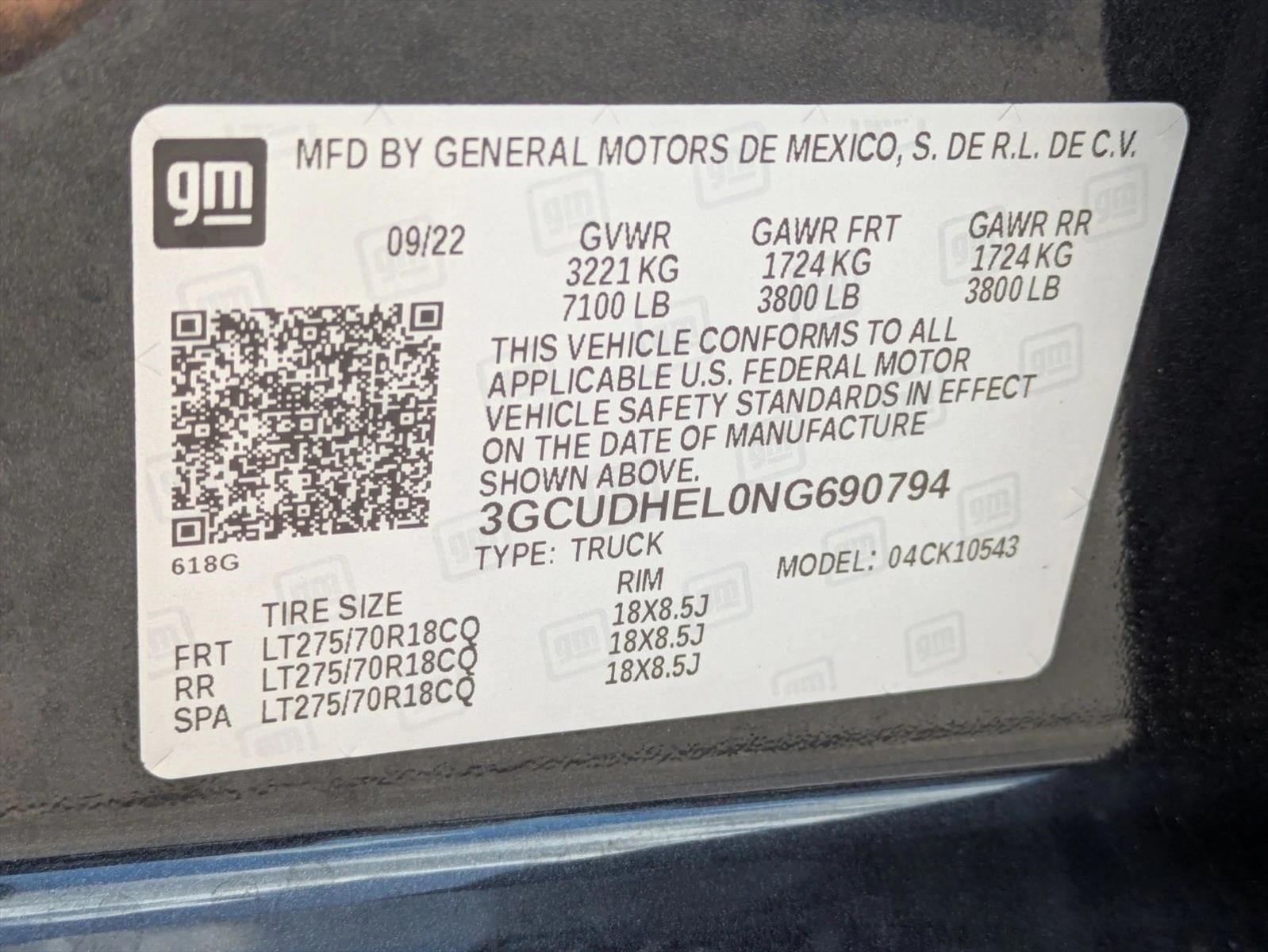 2022 Chevrolet Silverado 1500 Crew Cab Short Box 4-Wheel Drive ZR2