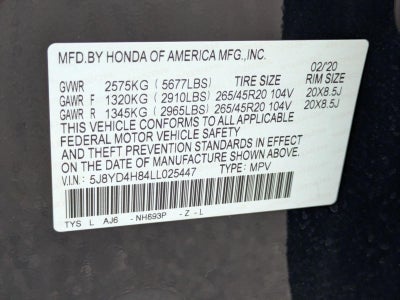 2020 Acura MDX SH-AWD 6-Passenger w/Advance Pkg