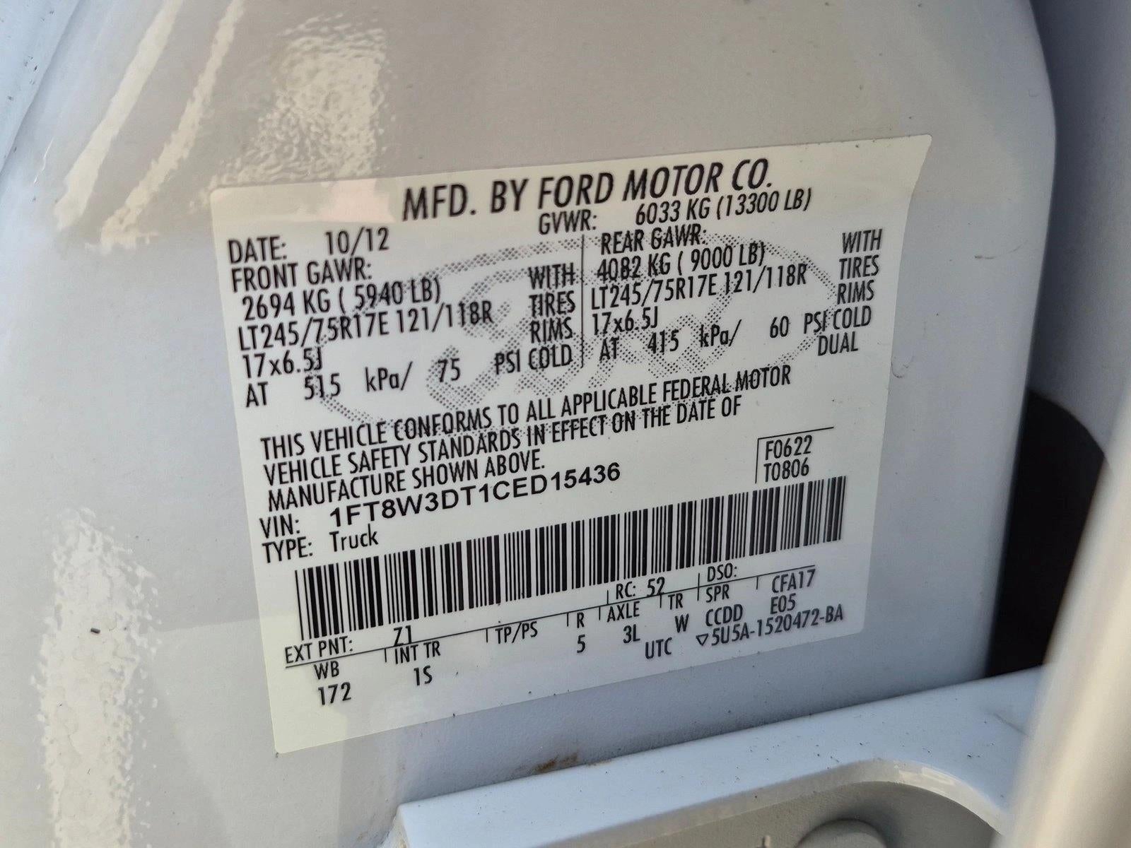 2012 Ford Super Duty F-350 DRW 4WD Crew Cab 8 Ft Box XL
