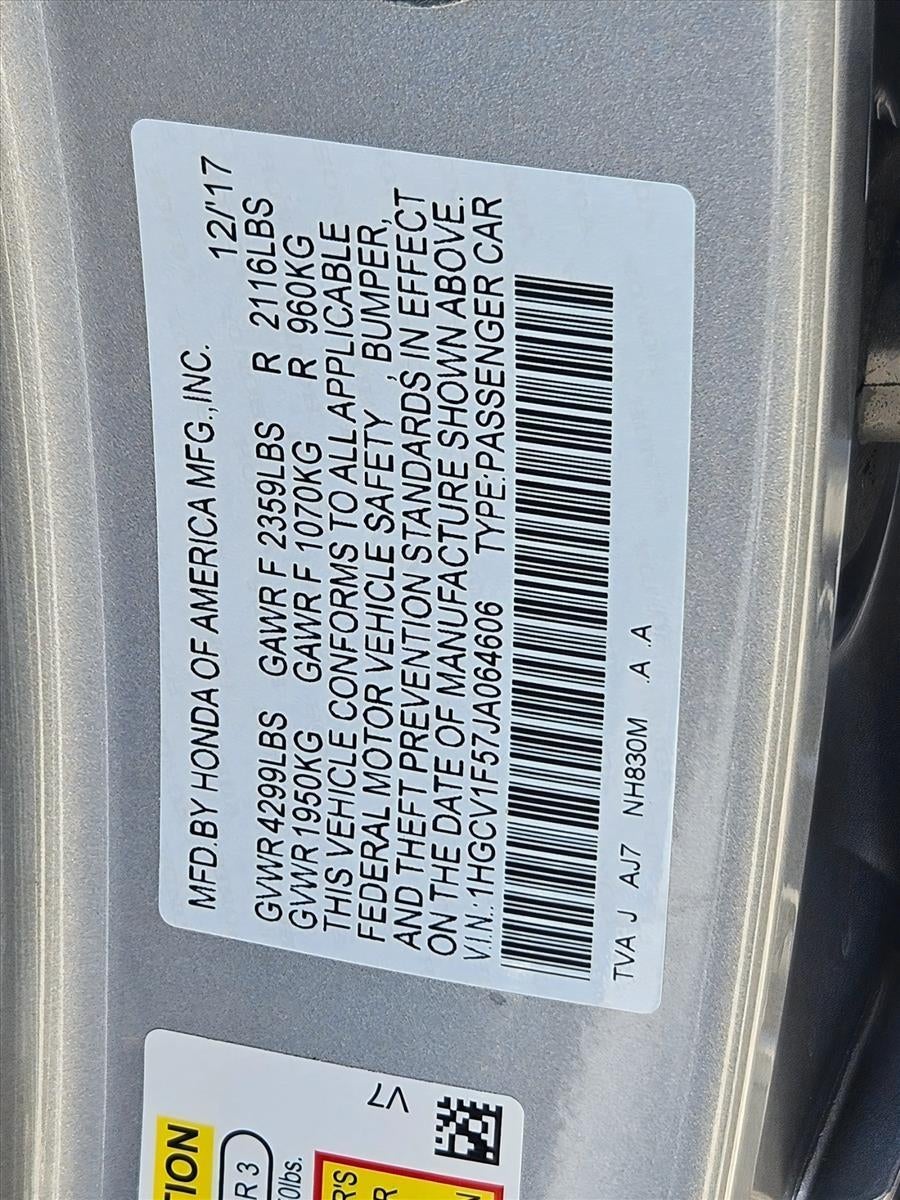 2018 Honda Accord Sedan EX-L 1.5T CVT