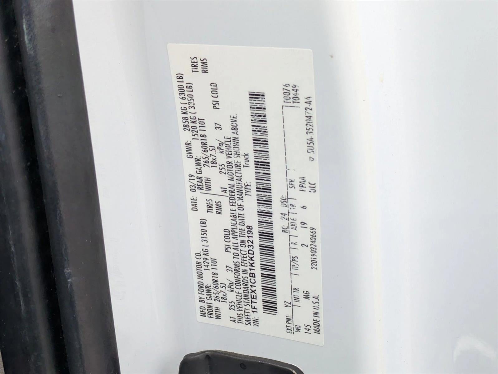 2019 Ford F-150 XLT 2WD SuperCab 6.5' Box