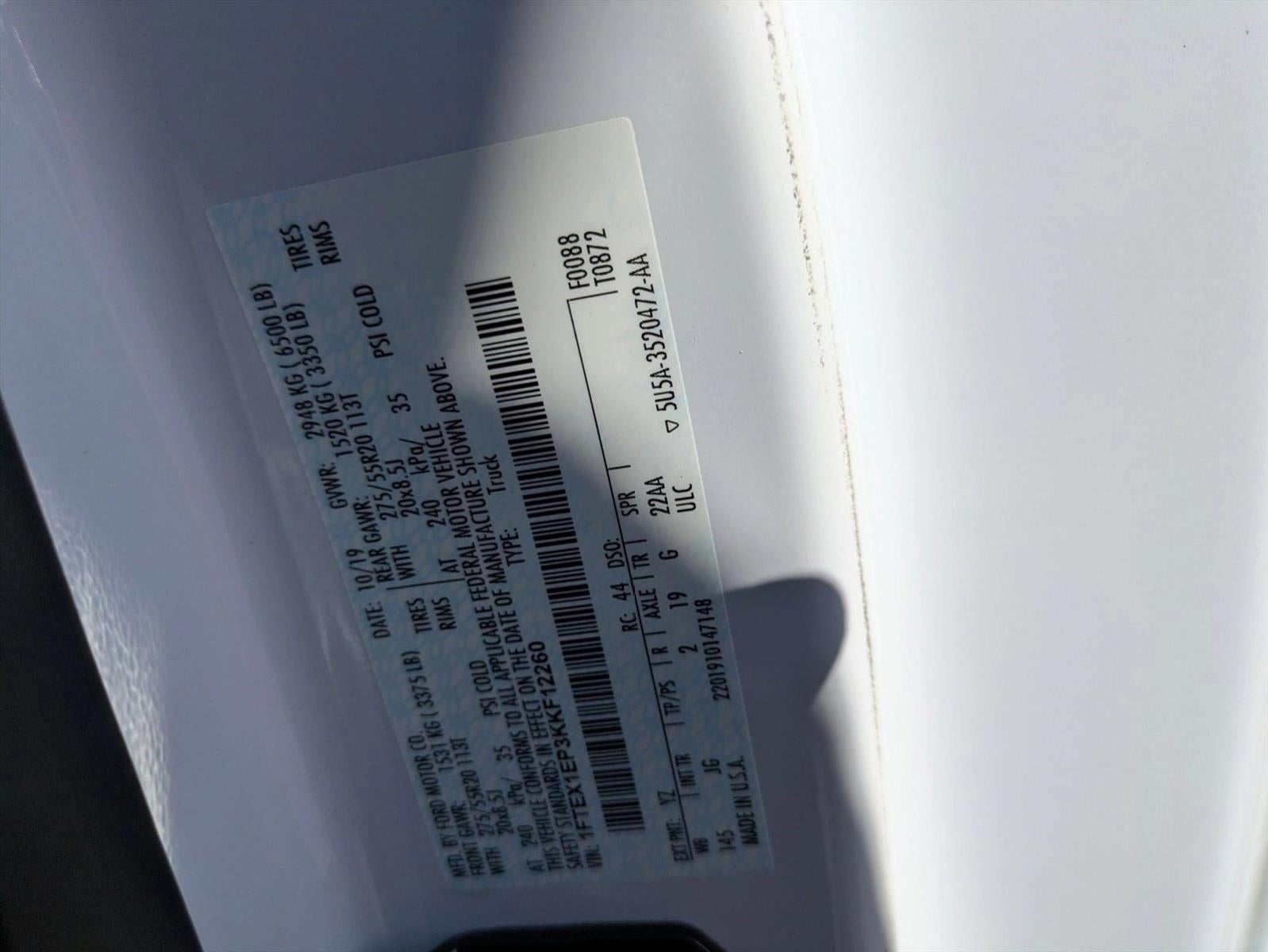 2019 Ford F-150 XL 4WD SuperCab 6.5' Box