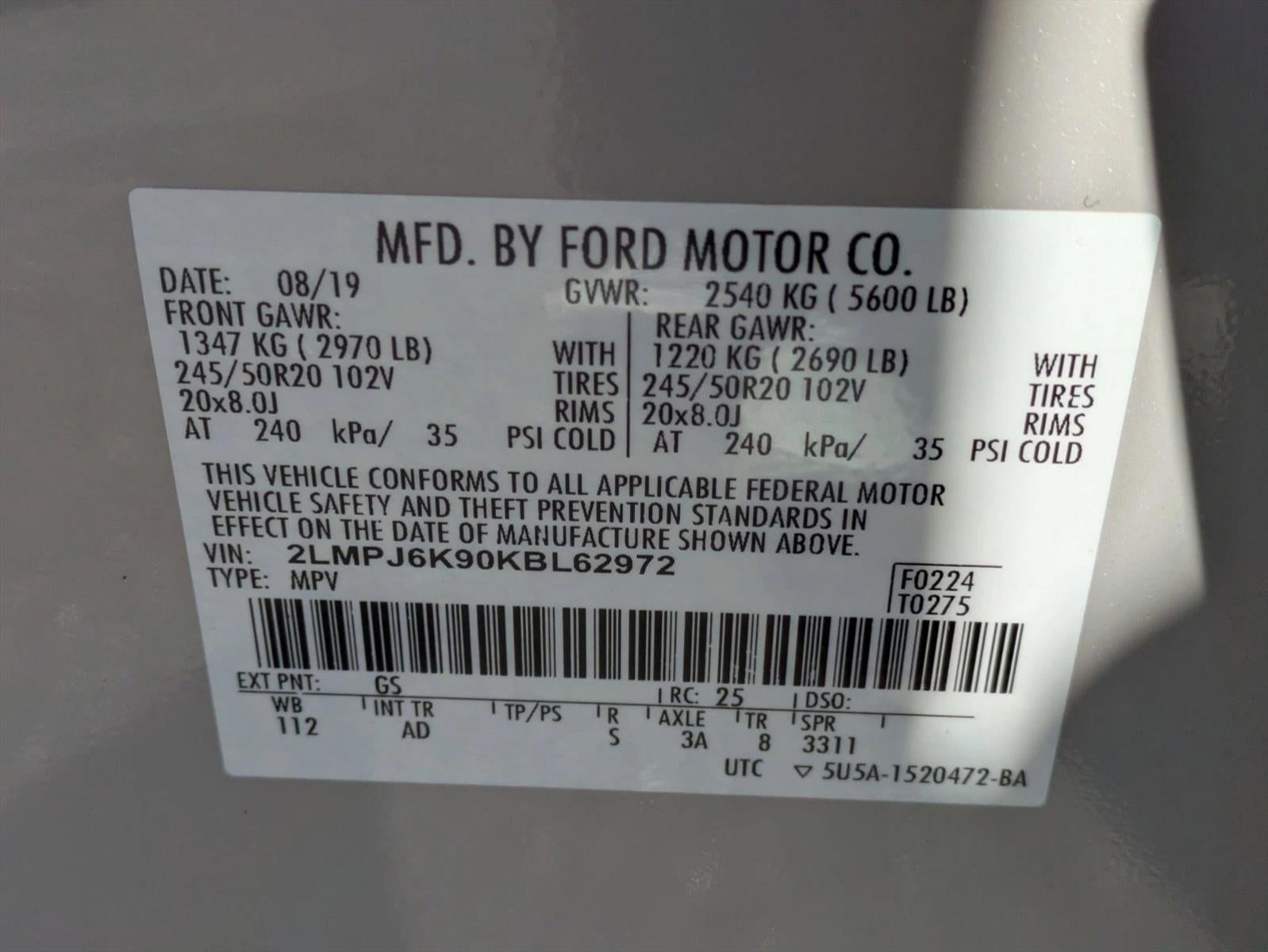 2019 Lincoln Nautilus Select FWD