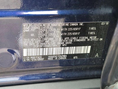 2019 Toyota RAV4 XLE AWD (Natl)