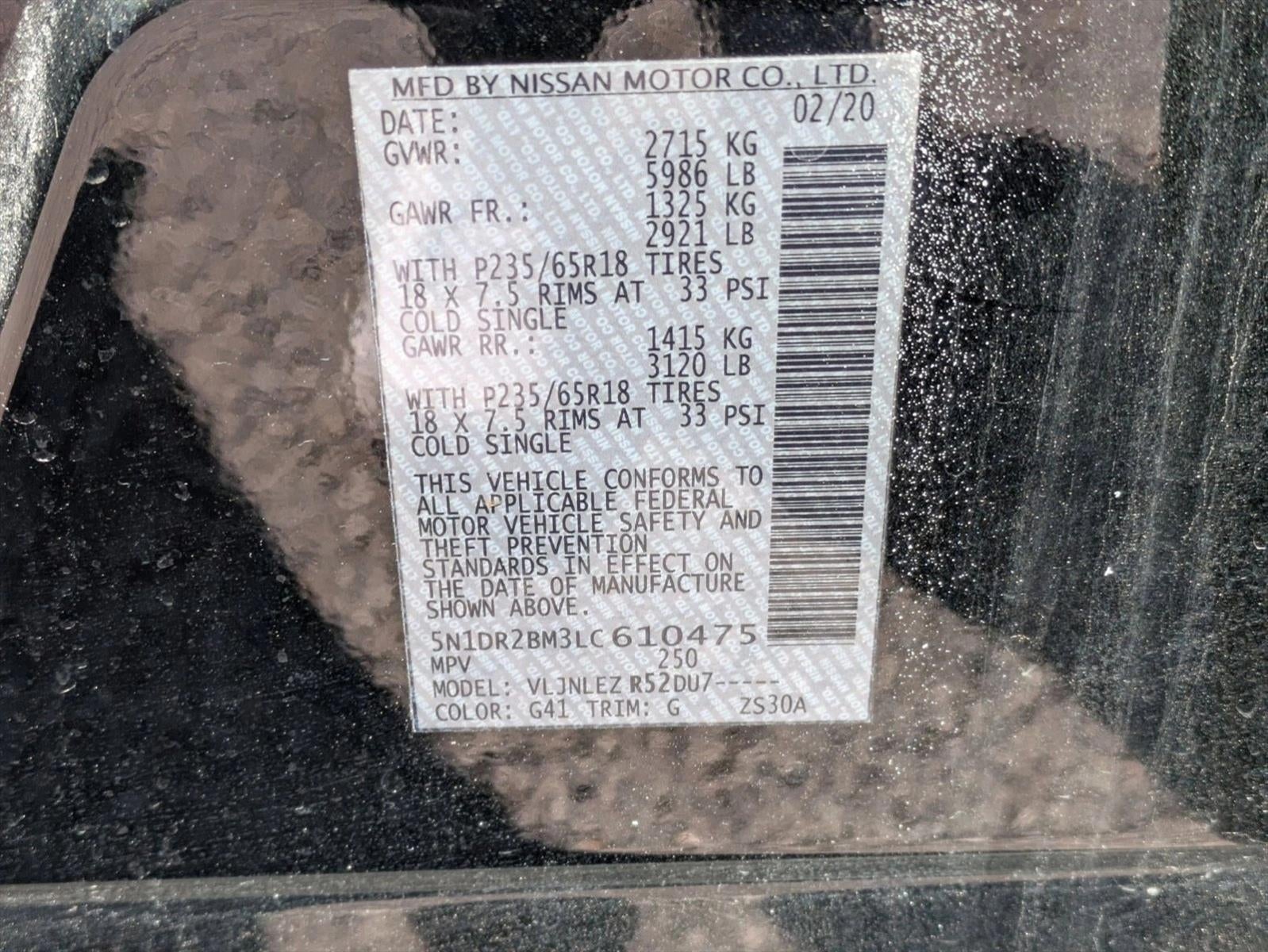 2020 Nissan Pathfinder 4x4 SV