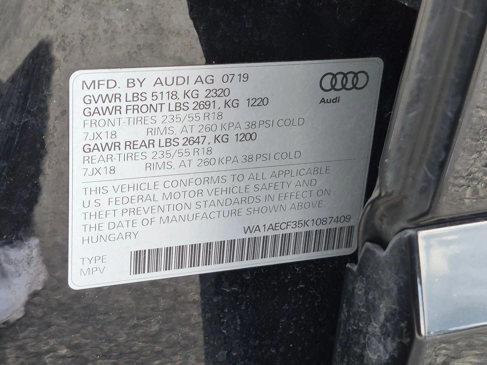 2019 Audi Q3 2.0 TFSI Premium quattro
