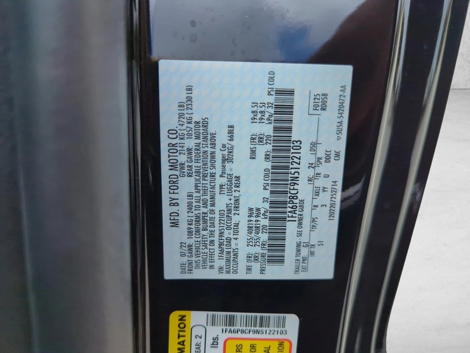 2022 Ford Mustang GT Premium Fastback