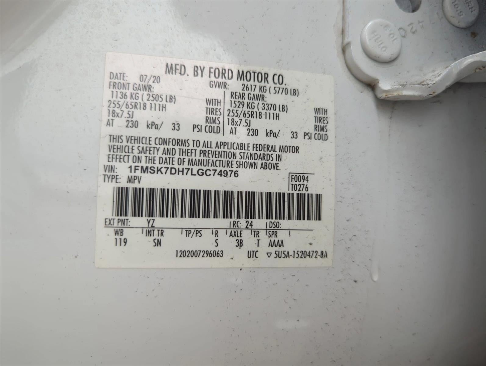 2020 Ford Explorer XLT RWD