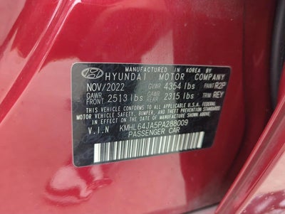 2023 Hyundai SONATA SEL 2.5L *Ltd Avail*