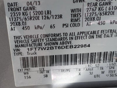 2013 Ford Super Duty F-250 SRW 4WD Crew Cab 6-3/4 Ft Box Lariat