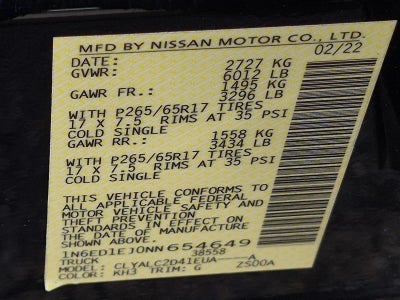 2022 Nissan Frontier Crew Cab 4x2 SV Auto