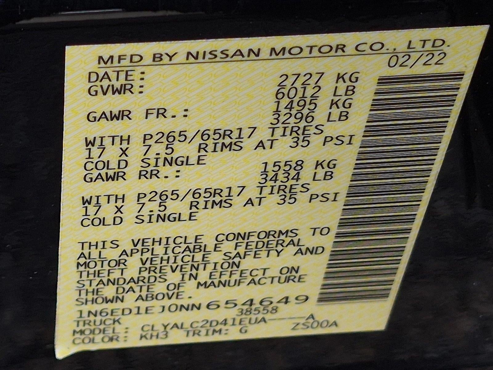 2022 Nissan Frontier Crew Cab 4x2 SV Auto