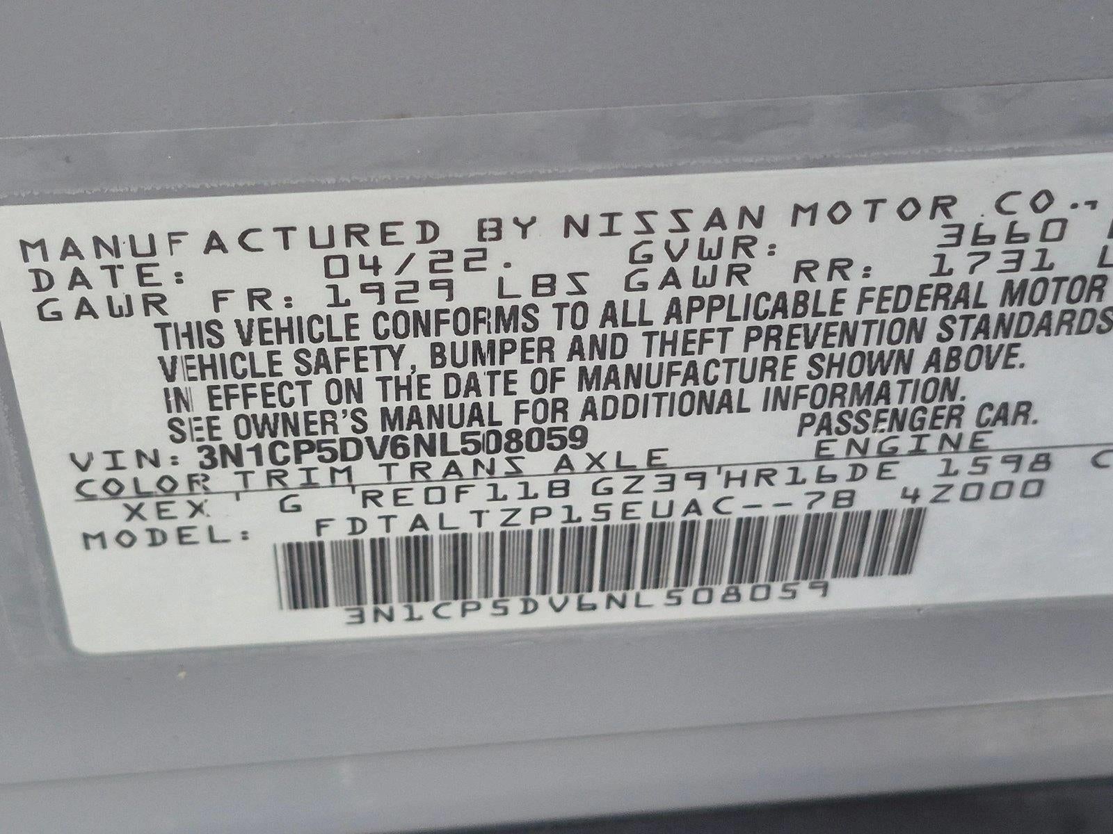 2022 Nissan Kicks SR FWD