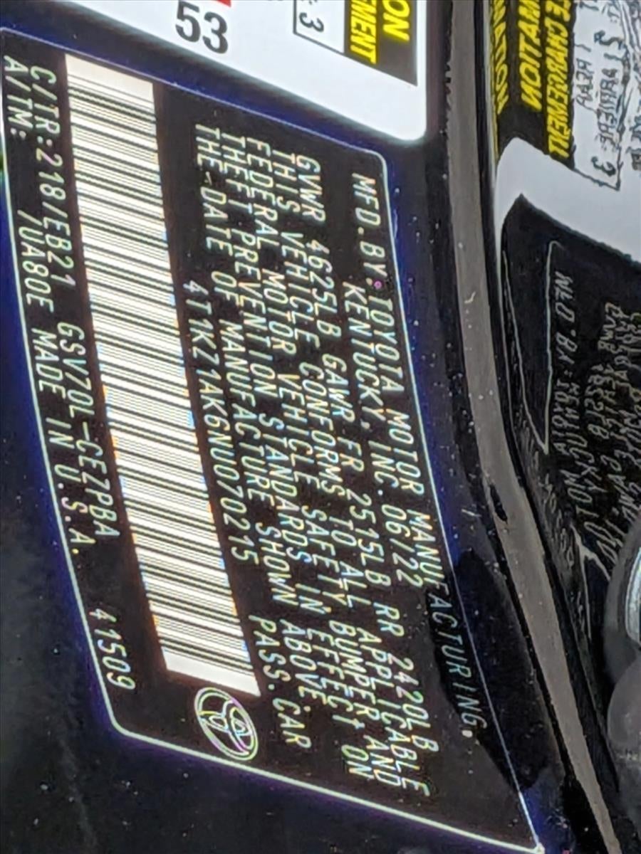 2022 Toyota Camry TRD V6 Auto (Natl)