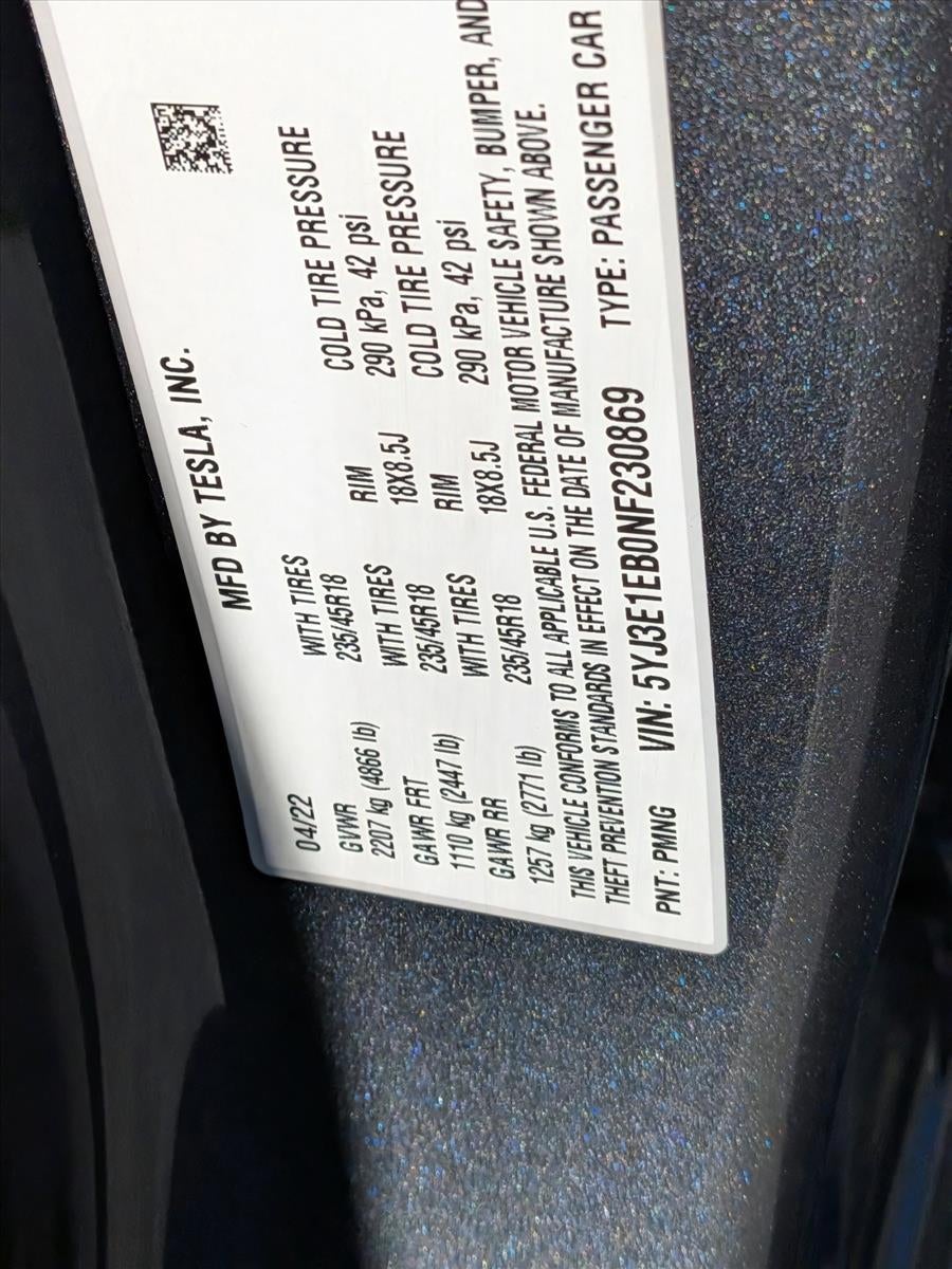 2022 Tesla Model 3 Long Range AWD *Ltd Avail*