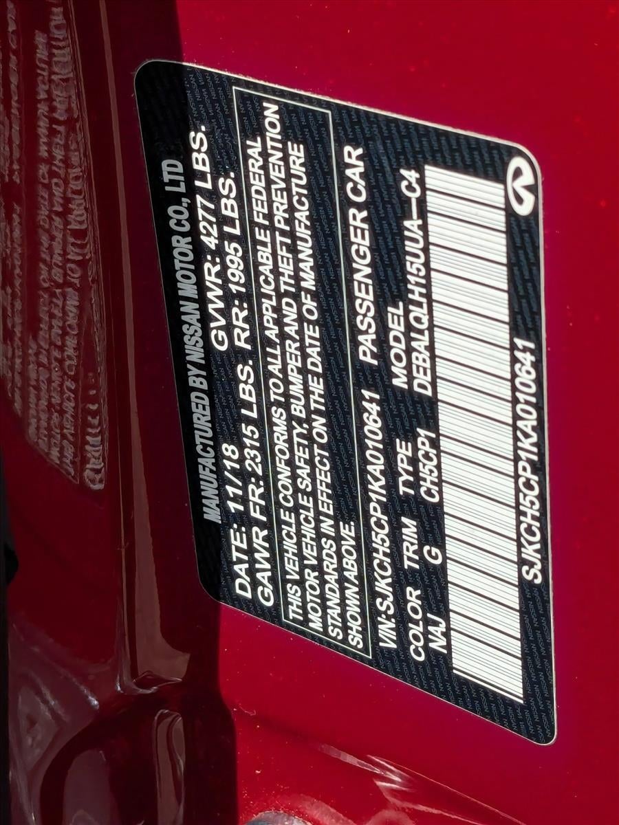 2019 INFINITI QX30 LUXE FWD