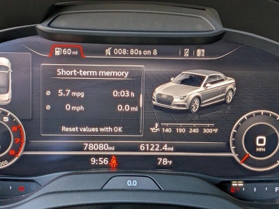 2018 Audi A3 Cabriolet 2.0 TFSI Premium Plus FWD