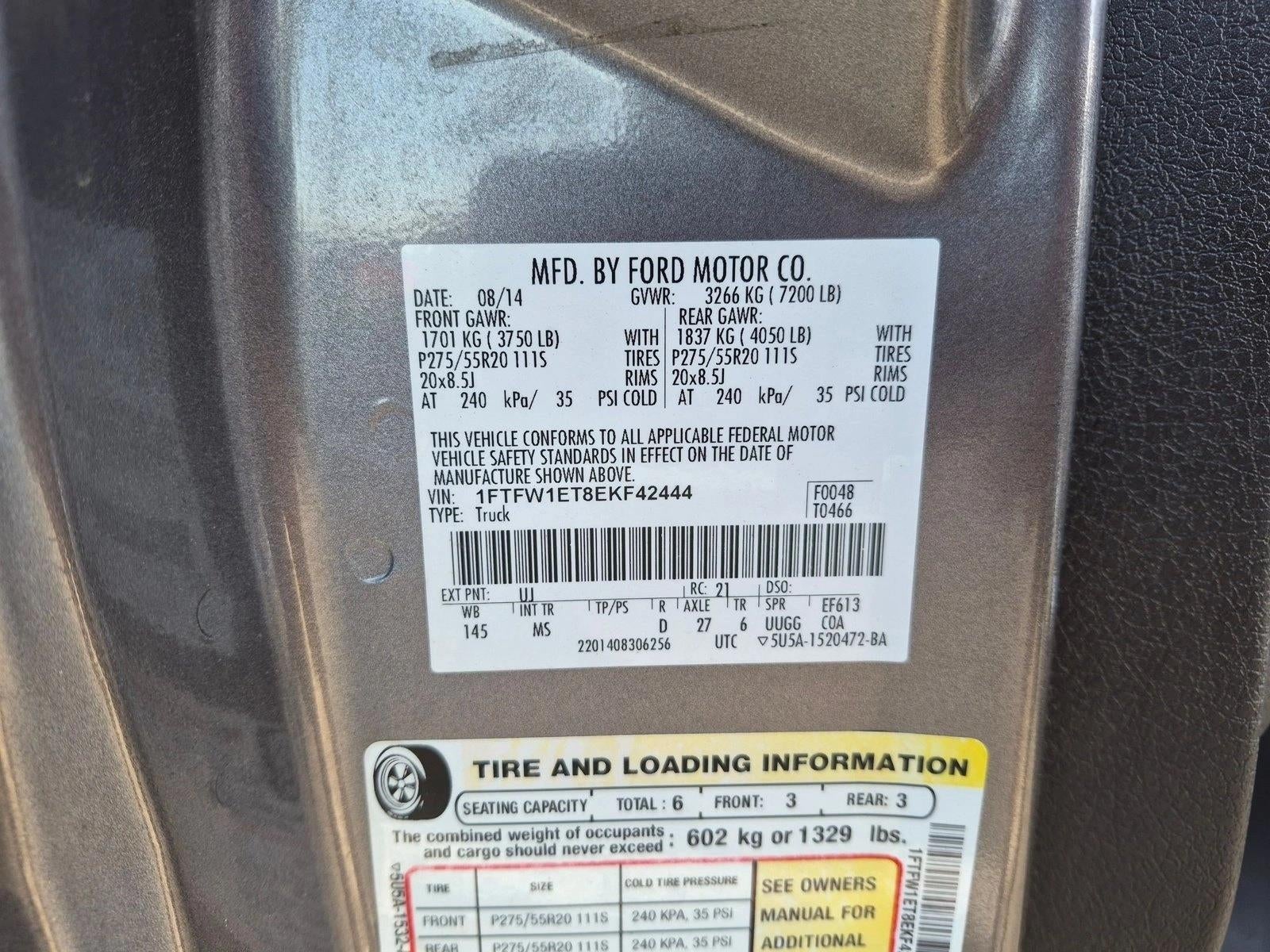 2014 Ford F-150 4WD SuperCrew 5-1/2 Ft Box XLT