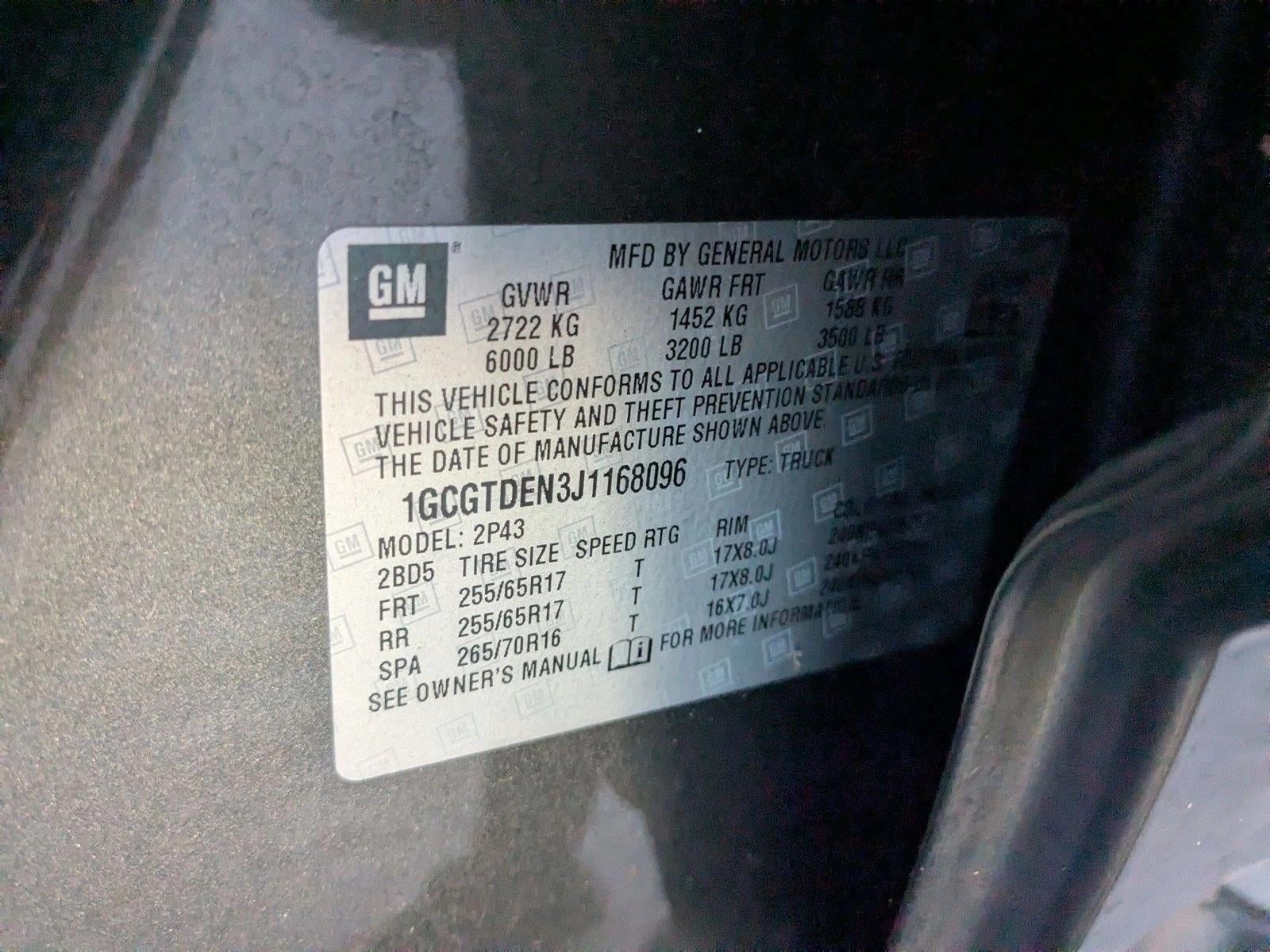 2018 Chevrolet Colorado Crew Cab Short Box 4-Wheel Drive Z71