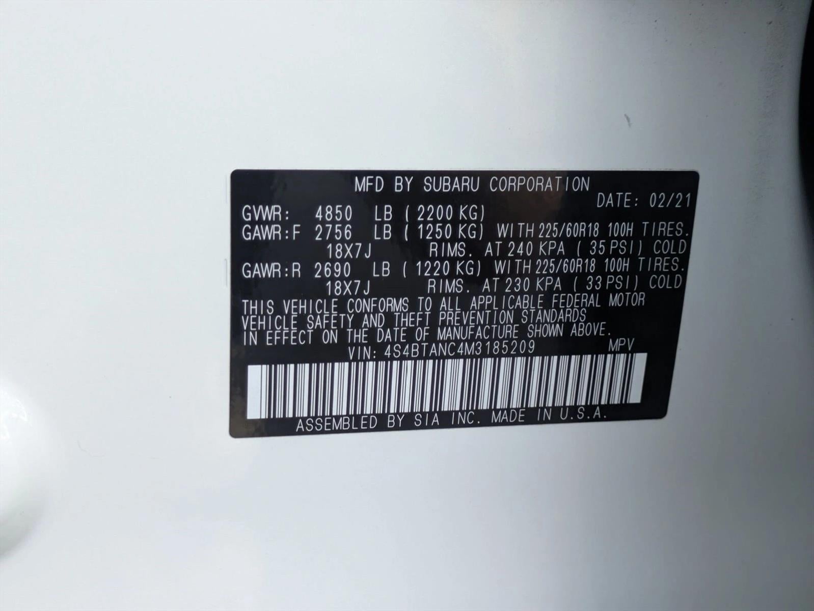 2021 Subaru Outback Limited CVT