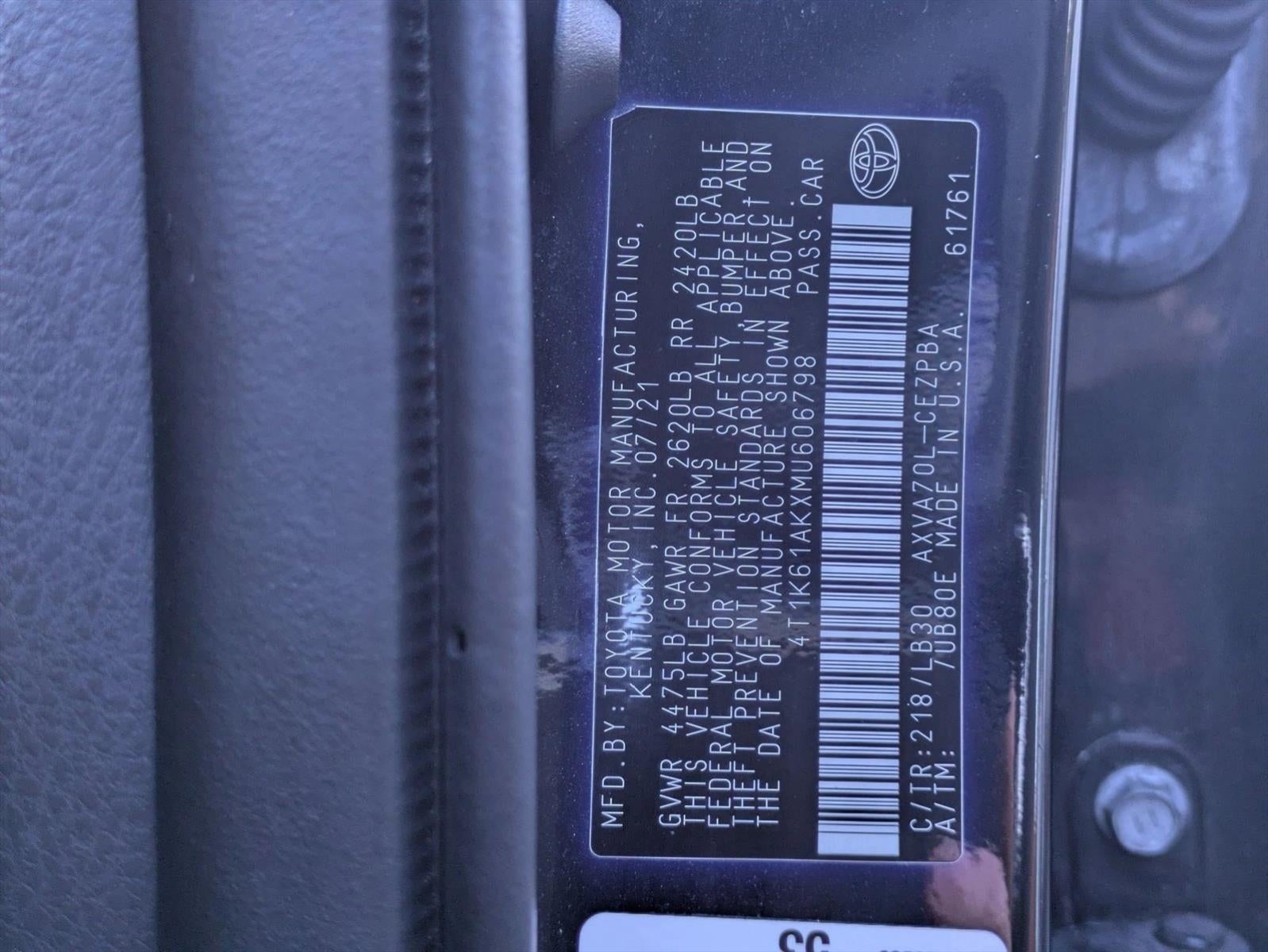 2021 Toyota Camry XSE Auto (Natl)