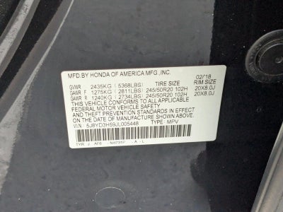 2018 Acura MDX FWD w/Technology Pkg