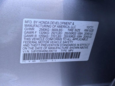 2022 Acura MDX FWD w/Technology Package