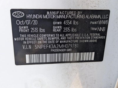 2021 Hyundai SONATA SEL 2.5L
