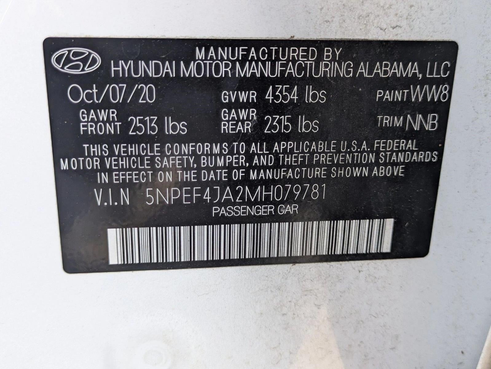 2021 Hyundai SONATA SEL 2.5L