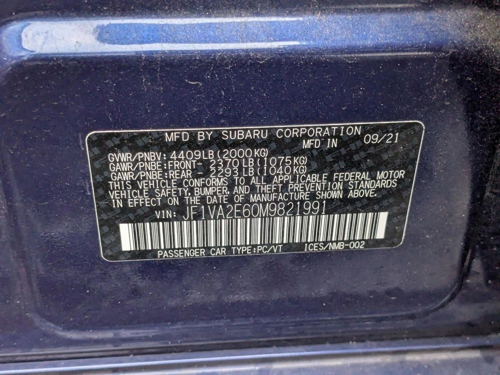 2021 Subaru WRX STI Manual