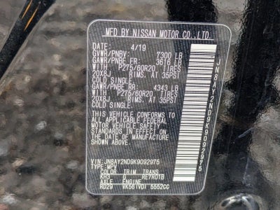 2019 Nissan Armada 4x2 SL