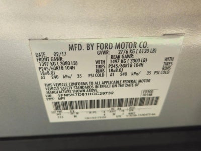 2017 Ford Explorer XLT FWD