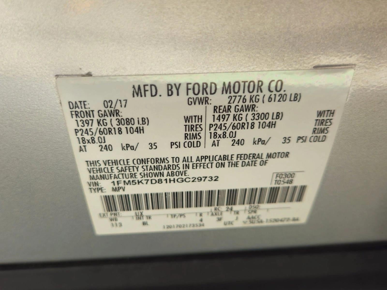 2017 Ford Explorer XLT FWD