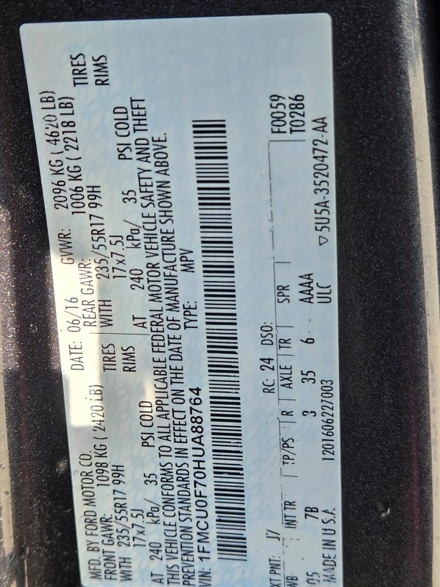 2017 Ford Escape S FWD