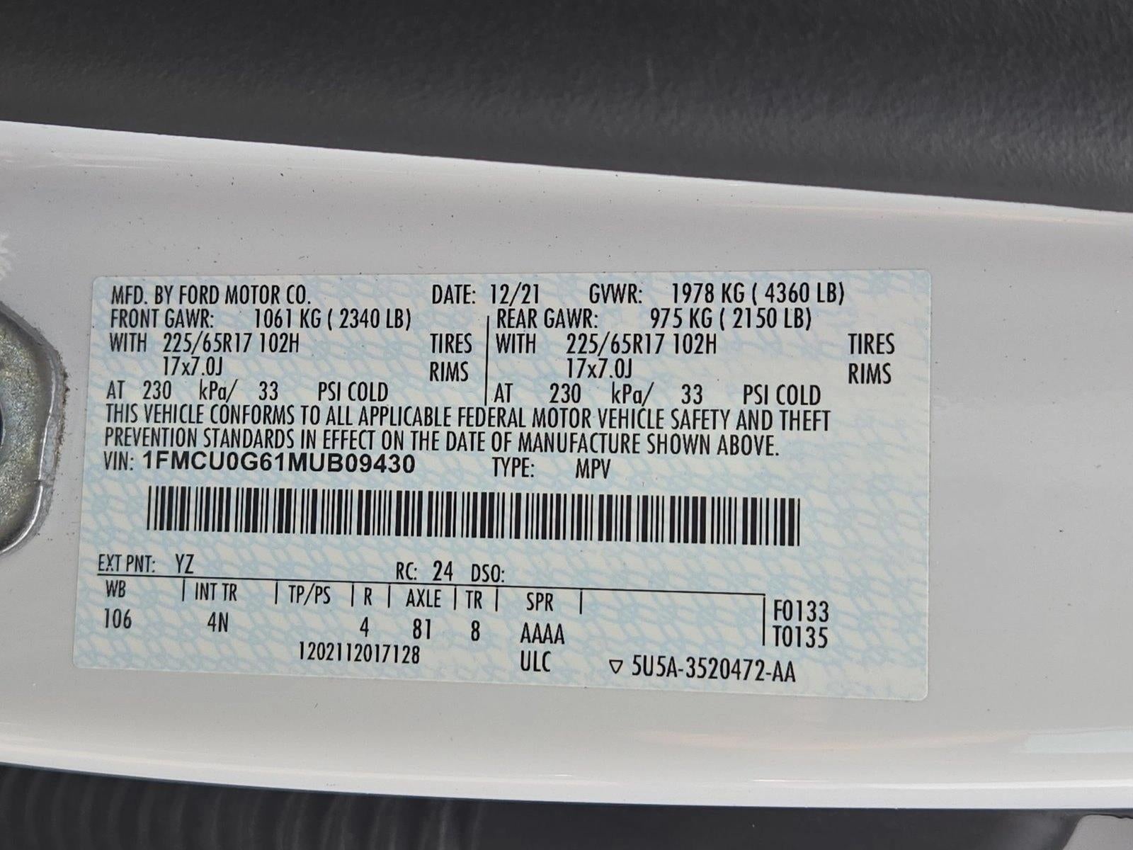 2021 Ford Escape SE FWD
