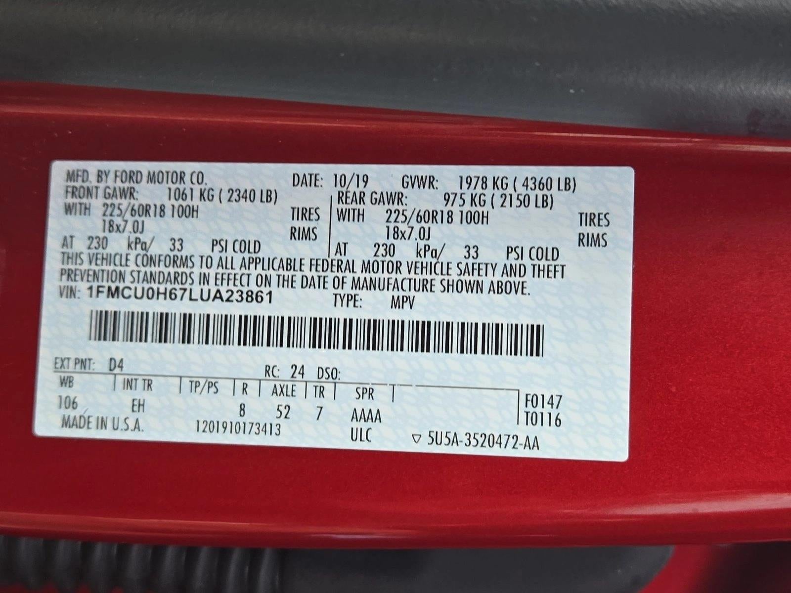 2020 Ford Escape SEL FWD
