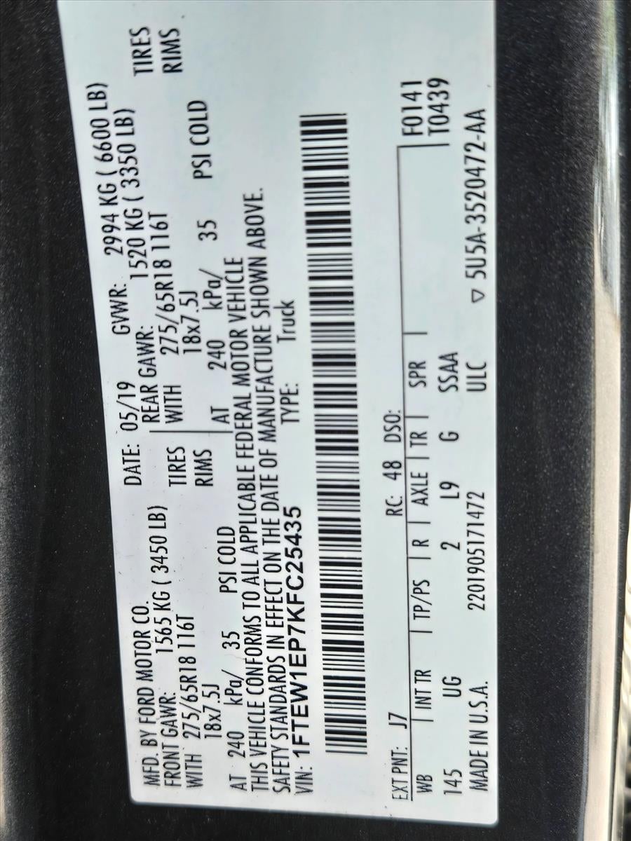 2019 Ford F-150 XLT 4WD SuperCrew 5.5' Box