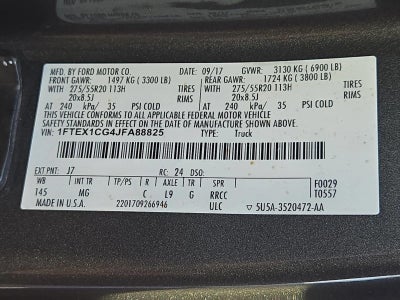 2018 Ford F-150 XLT 2WD SuperCab 6.5' Box