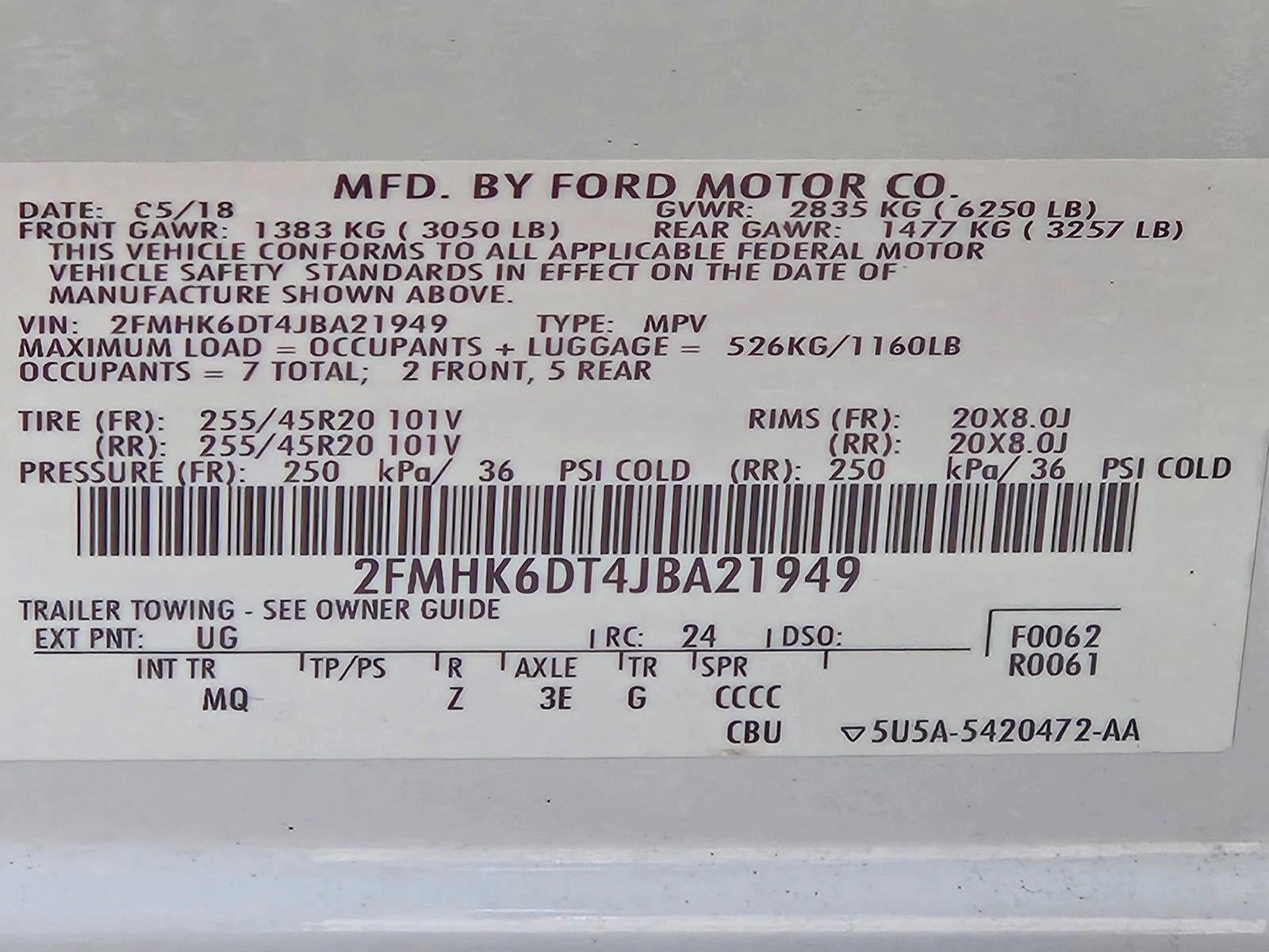 2018 Ford Flex Limited EcoBoost AWD