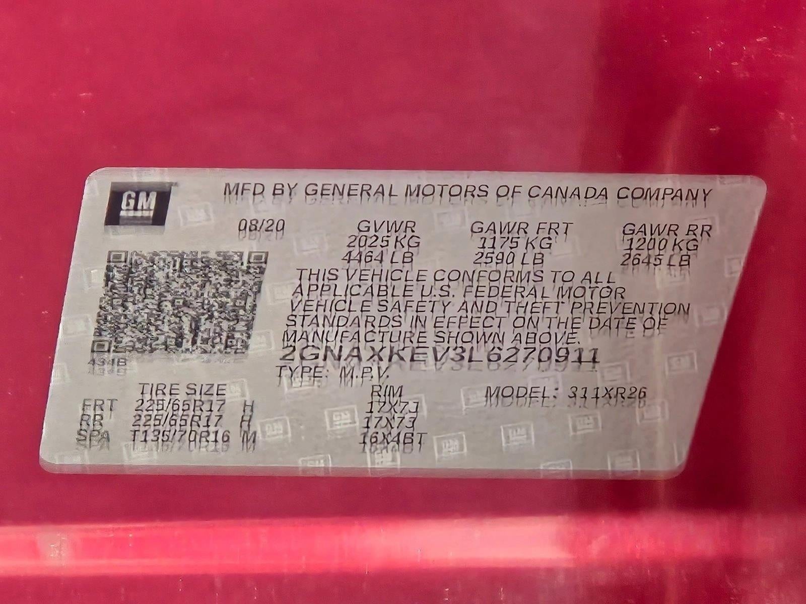 2020 Chevrolet Equinox FWD LT