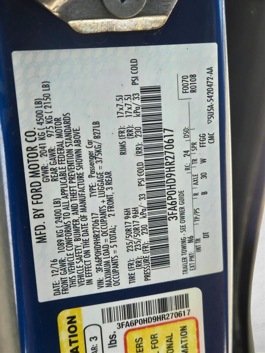 2017 Ford Fusion SE FWD