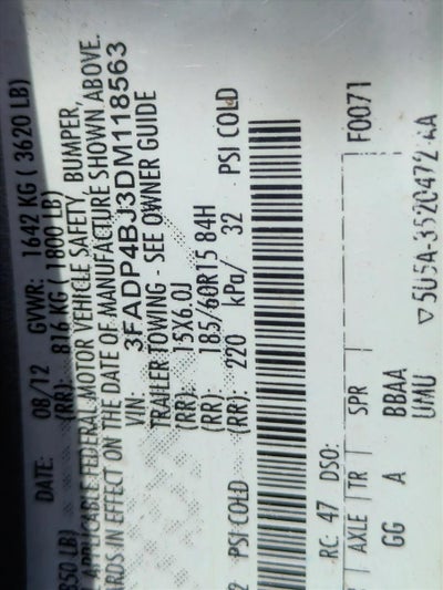 2013 Ford Fiesta 4dr Sdn SE