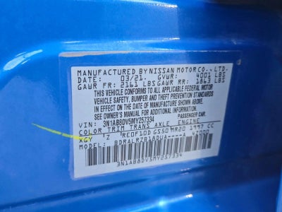 2021 Nissan Sentra SR CVT