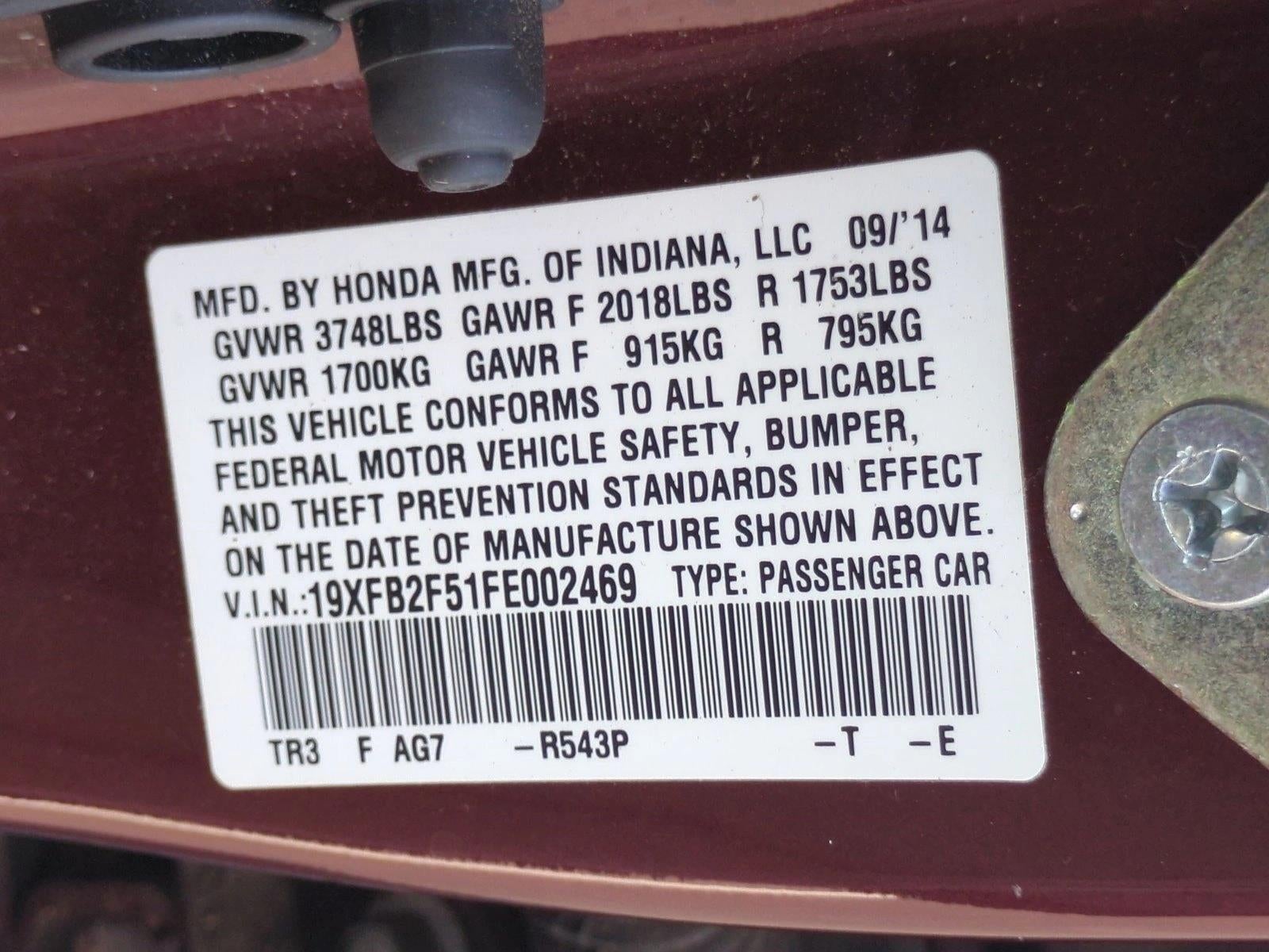 2015 Honda Civic Sedan LX CVT