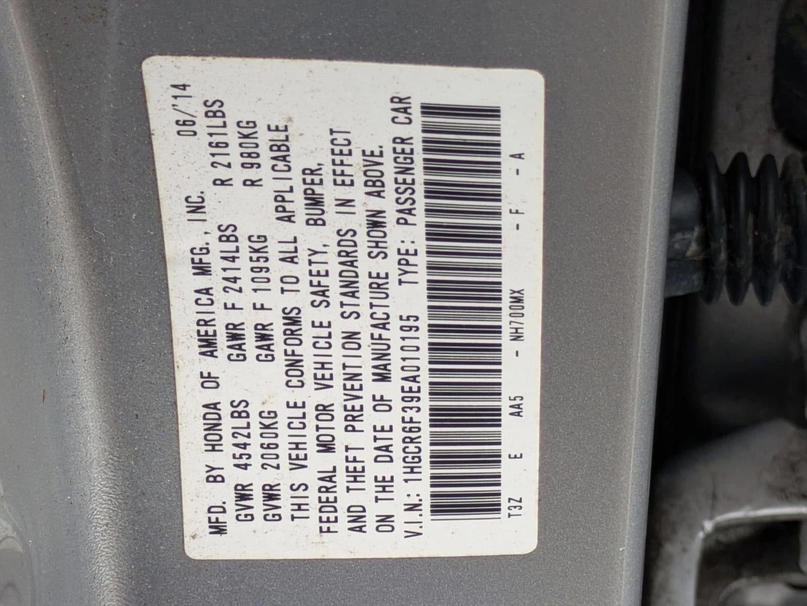 2014 Honda Accord Hybrid CVT Sedan