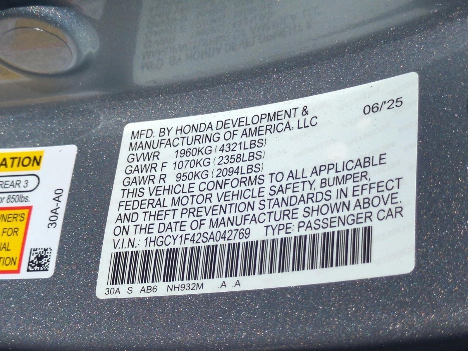 2025 Honda Accord Sedan SE CVT