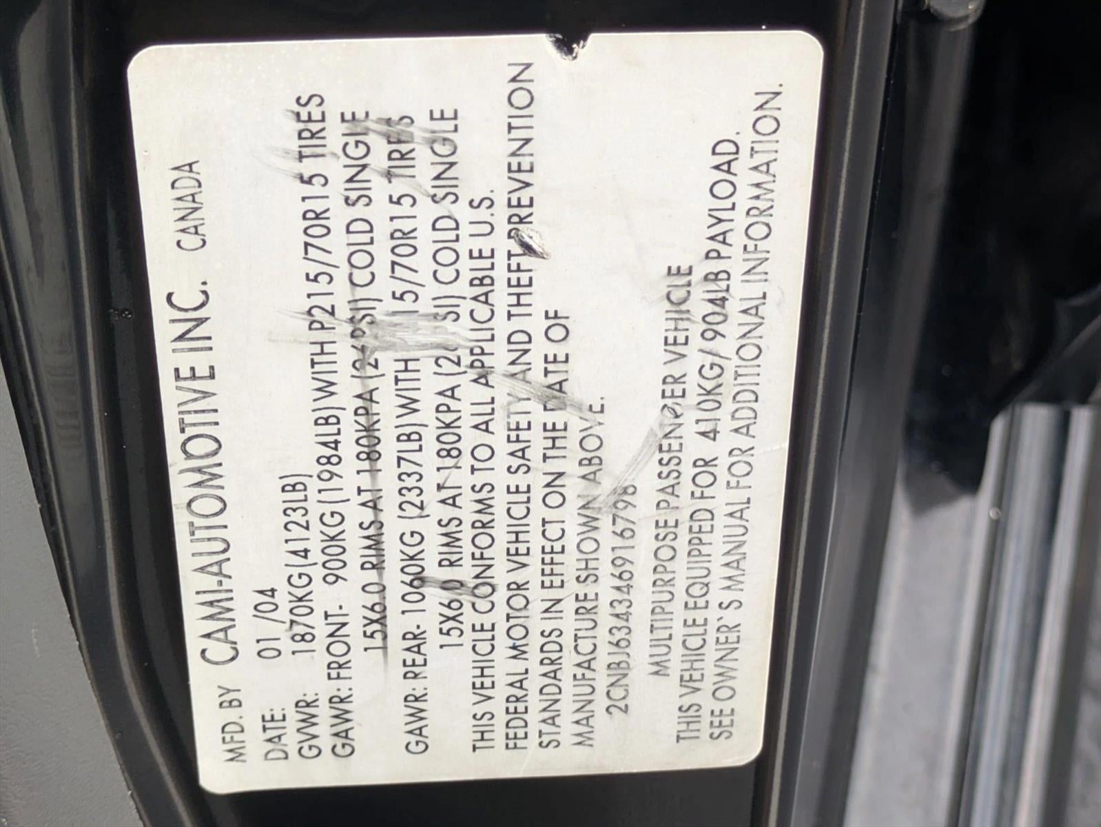 2004 Chevrolet Tracker LT