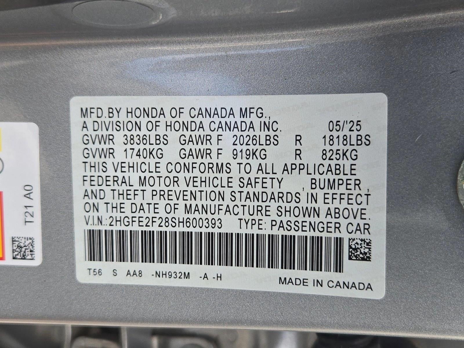 2025 Honda Civic Sedan LX CVT